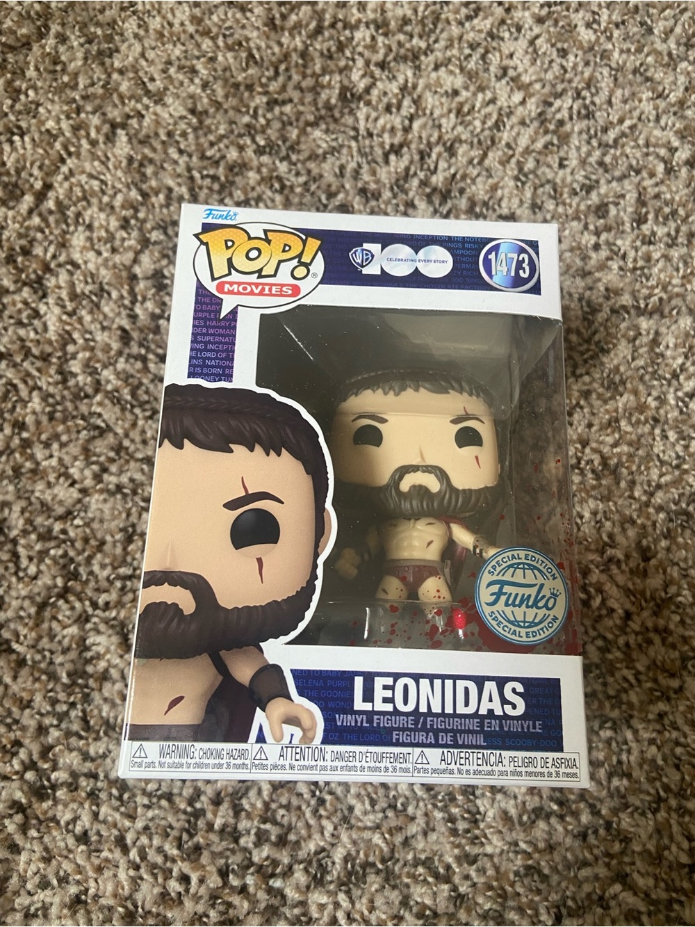 Funko Pop! Movies 300 Leonidas Vinyl Figure - Blue, White, Red